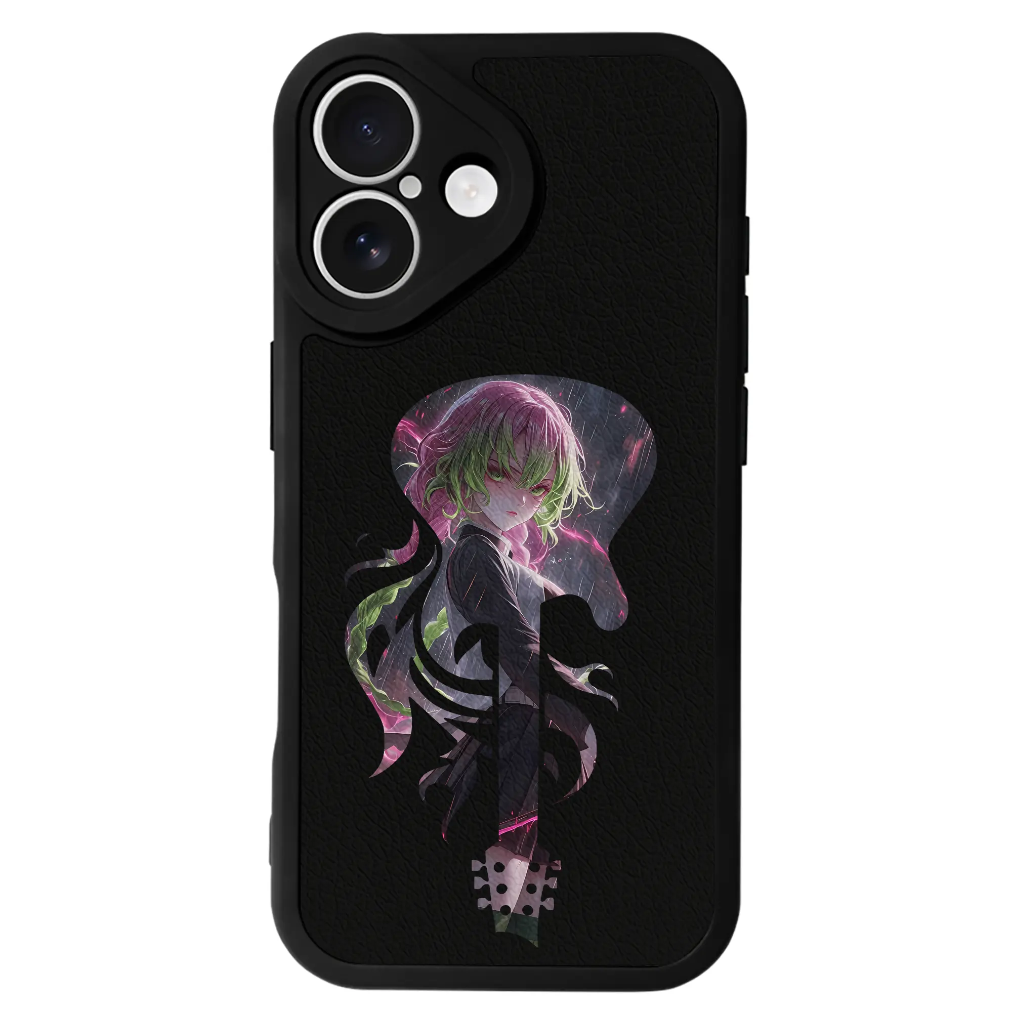 鬼滅の刃 グッズ,甘露寺 蜜璃 - IPhone 16シリーズ対応 ・ シリコンスマホケース ・ レザー調 ・ 高精度フィット ・ 耐衝撃 ・ ワイヤレス充電対応 ・ 精密カット